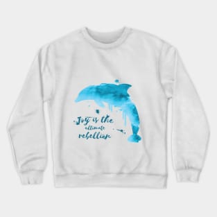 cute dolphin in water color Crewneck Sweatshirt